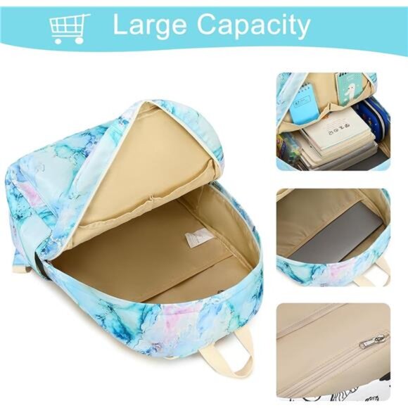 Backpack for Girls School Bag Kids Bookbag Teen Backpack Set Daypack - Picture 4 of 7